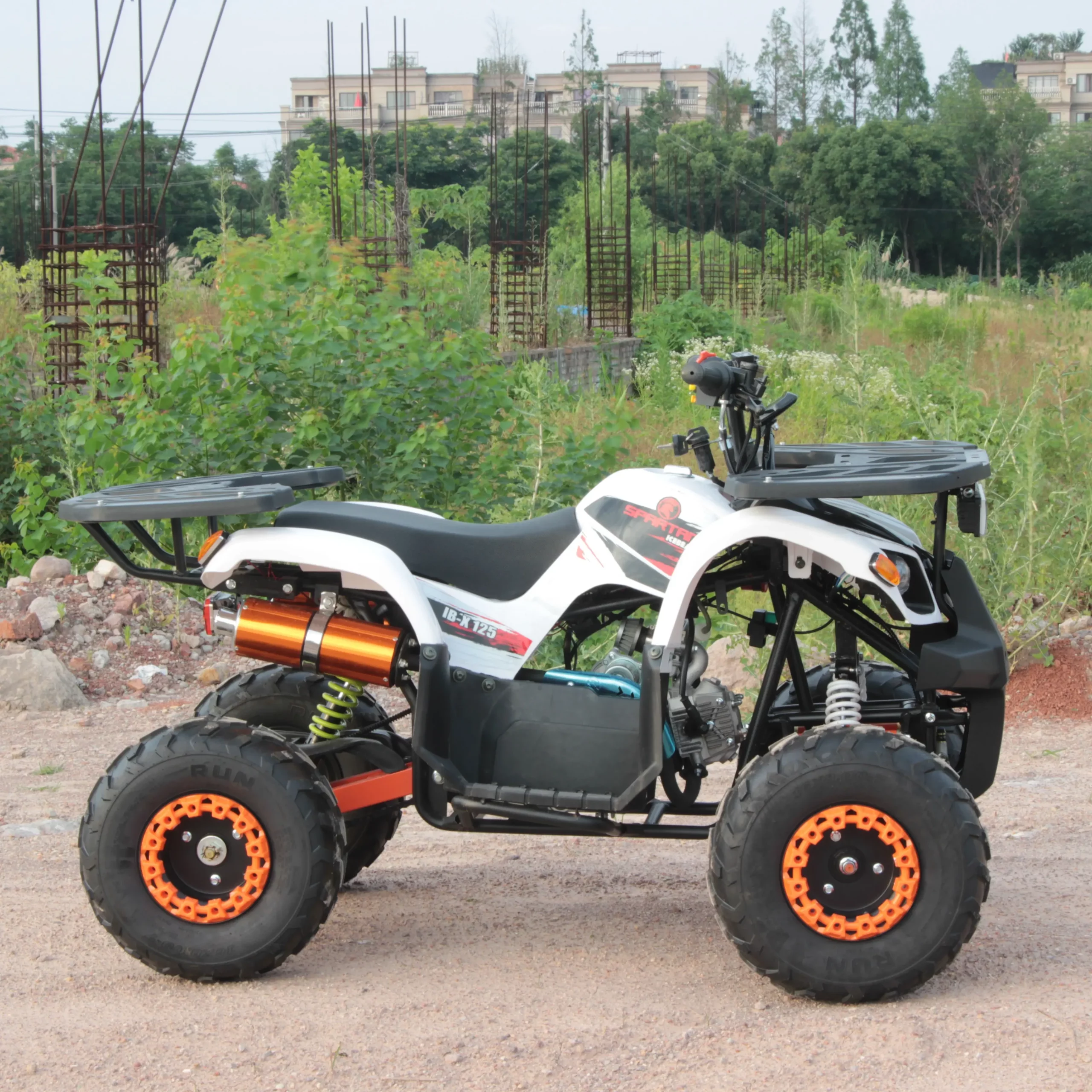 125cc pull start chain drive 4 wheels gasoline bike mini Atv for kids - Image 4