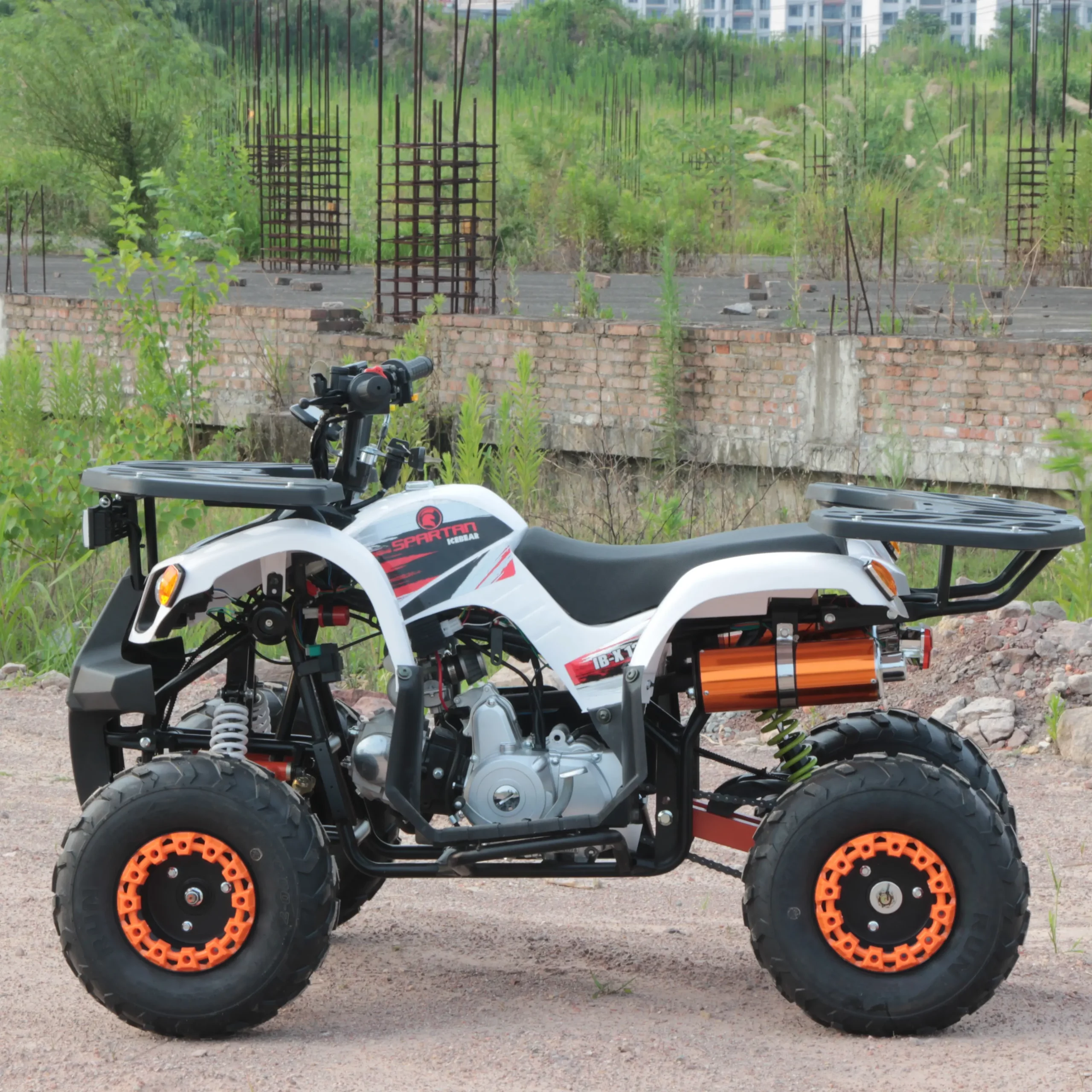 125cc pull start chain drive 4 wheels gasoline bike mini Atv for kids - Image 5