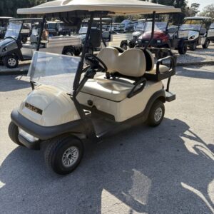 2017 Beige Club Car Precedent 4-Passenger Lithium Golf Cart